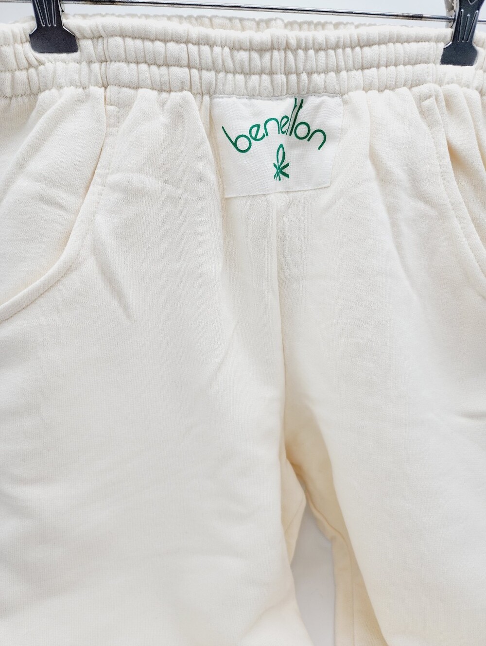 United Colors of Benetton Off White Cotton Sweatpants Italy Size XS NEW - Picture 6 of 15